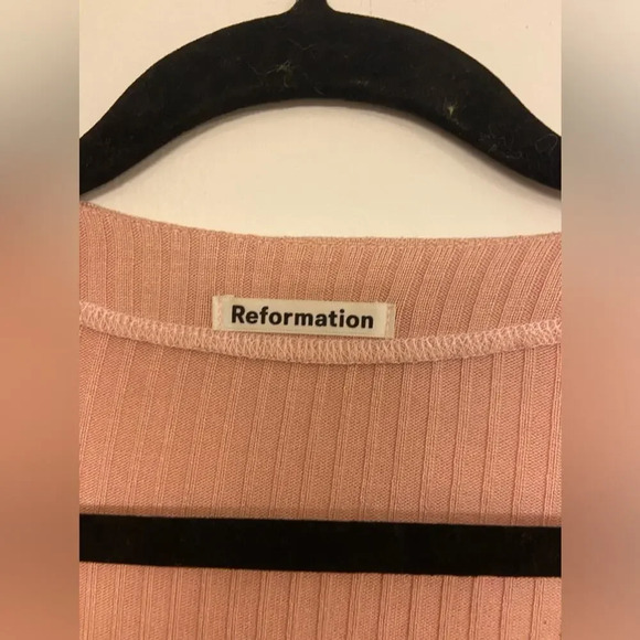 Reformation Pink Long Sleeve Top - Picture 4 of 7